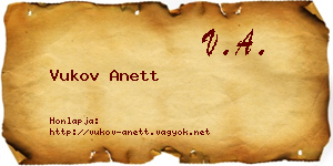 Vukov Anett névjegykártya